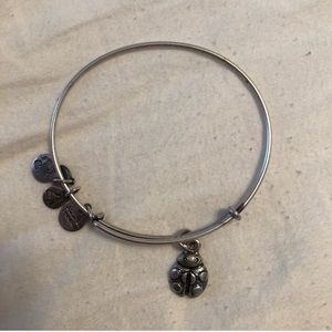 Alex and Ani ladybug silver bangle bracelet